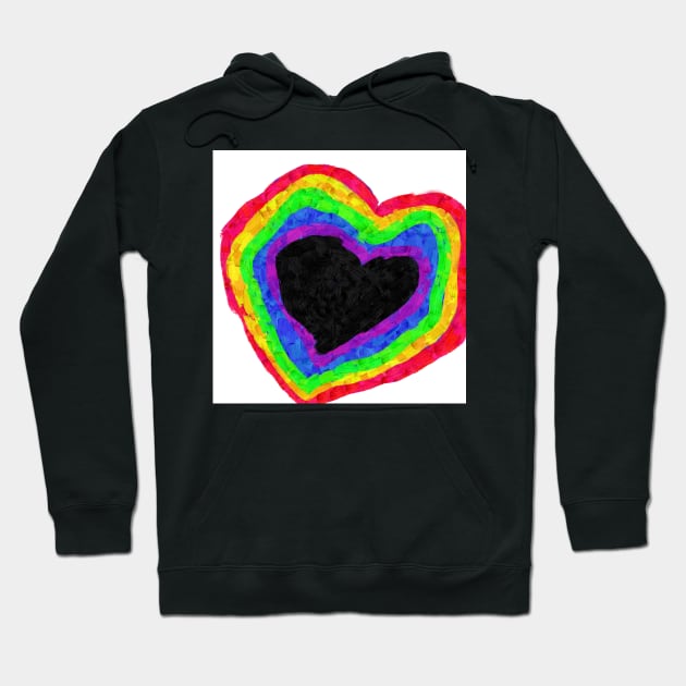 Rainbow. Heart Hoodie by Ganna_Panna